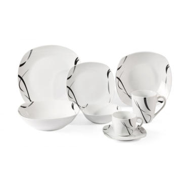 Louça de Porcelana Set Square Dishwasher Safe